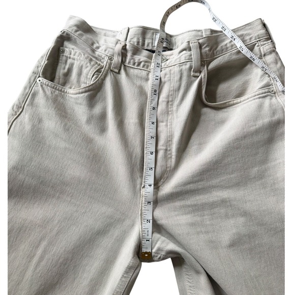 CITIZENS OF HUMANITY Horseshoe Jeans Gray Light Wash Distressed 28 Wide Leg - Picture 9 of 11